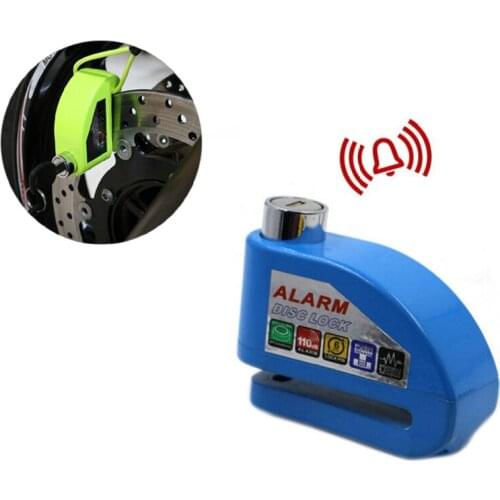 Blue Color Universal New Zinc Alloy Motorcycle Moto Scooter Bicycle Security Anti-Theft Brake Disc Alarm Lock KSS-L101 BU