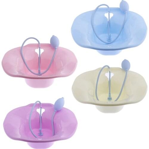 Sitz Bath, Over the Toilet Perineal Soaking Bath with Flusher, Designed for Hemorrhoidal Relief, Postpartum, Patients
