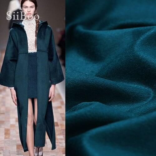 American style dark blue solid 100% pure wool fabric for autumn winter coat smooth woolen telas tecidos stoffen tissu SP4613