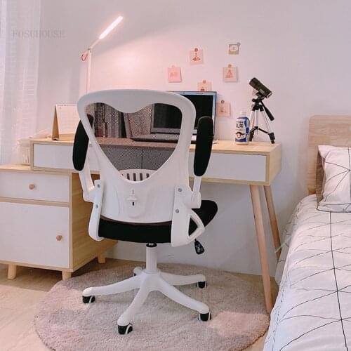 Counter Villa Lift Swivel Computer Chairs for Home Student Study Writing Bedroom Office Chair Dormitory Front Desk Back Armchair