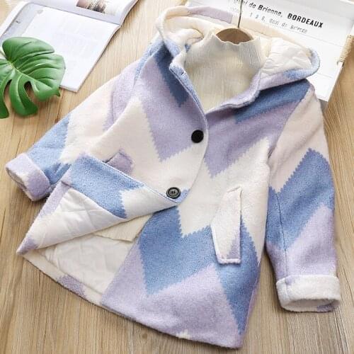 Girls woolen coat winter 2019 new Kids boys baby Children thick hooded coat warm jacket so beautiful good quality