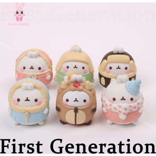 Blind Box Toys MOLANG Rabbit Blind Box Guess Bag Blind Bag Toy Anime Figures Cute Model Doll Car Desktop Ornaments Free Shipping