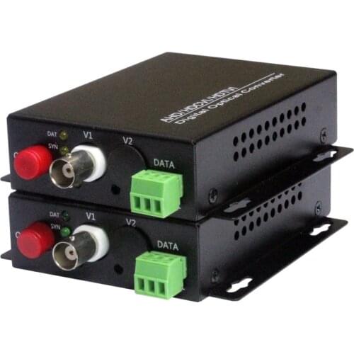 1pair 1 Channel 1080P 2.0MP HD AHD CVI TVI Camera Fiber Optical Video Converter 1V1D Single Mode 10KM with RS485 Data