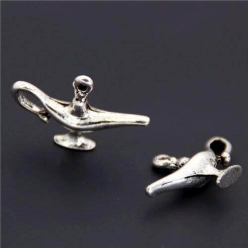 10pcs Silver Color 3D Teapot Wine Pot Charms Pendant Bracelets Necklace Jewelry Making Accessories DIY A947