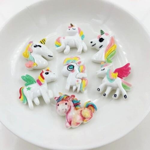 10pcs Mixed mini cute cartoon animal flat back resin Cabochons scrapbook DIY hair accessories