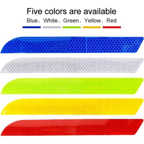 2 Pieces/set Car Reflective Stickers Car Trunk Tail Sticker Decal Warning Tape Safety Mark Reflective Strips Bumper Luminous