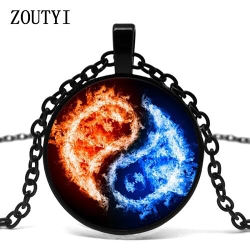 2018/ hot sale, new wholesale crystal jewelry pendant necklace witchcraft yin and yang gift fashion jewelry