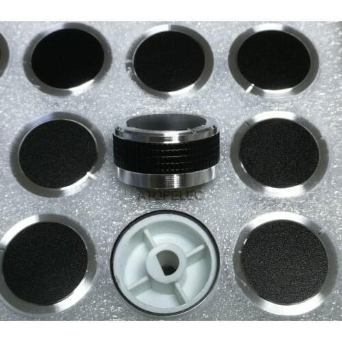 26mm*13mm Aluminum DAC CD Amplifier Potentiometer Volume Knob 6mm D-Type Shaft High Quality Black/Silver Color