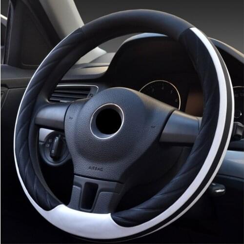 38cm Sport Design Fit For Most Car Leather Steering Wheel Cover Protector For BMW e60 Ford Focus 2 VW golf 6 mazda 2 scirocco