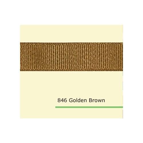5/8" inch (16mm) gold shimmer metallic Golden Brown grosgrain ribbon