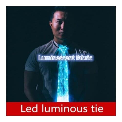 50pes/lot Free shipping New LED fashion creative luminous tie Fathers exclusive fiber optic tie Cool gifts on fathers Day