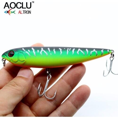 AOCLU wobblers Super Quality 6 Colors 10.5cm 15.6g Hard Bait Minnow Crank PopperFishing lures Bass Fresh Salt water 4# VMC hooks