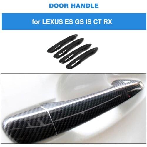 Real Dry Carbon Fiber Door Handle Cover for Lexus ES GS IS CT RX ES300h GS200t GS300 GX460 IS300 Door Handle Cover 2012 - 2017
