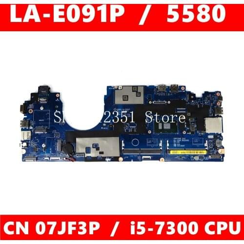 CN 0V6V32 LA-E091P i5-6300 CPU Mainboard For DELL LA-E091P latitude 5580 CN V6V32 Laptop motherboard 100% Tested