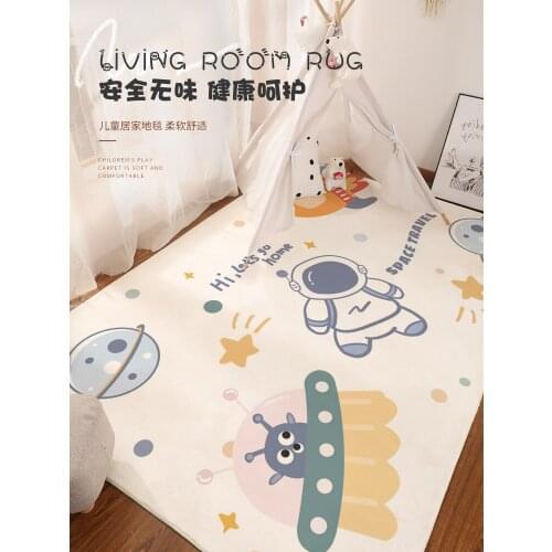 Childrens bedroom carpets cute childrens room bedside blankets living room machine washable cartoon anti-drop mats and mats