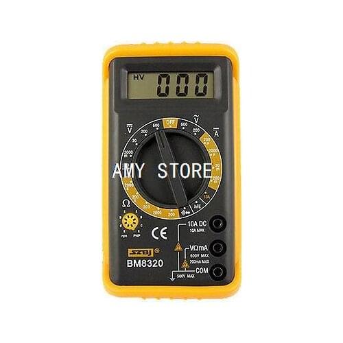 Electric LCD Display Digital Multimeter w Test Leads BM8320