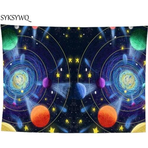 Planet space tapestry moon star wall hanging carpet trippy tapestry boho wall cloth blanket