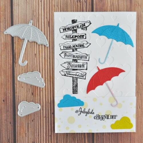 Happymems Umbrella Cutting Dies Stencil DIY Scrapbooking Paper Craft Embossing Album Umbrella Cloud Decorative New Die Cut