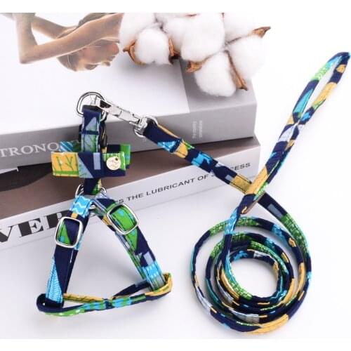 Handmade Cotton Pet Leash For Dog Bows Comfort Little Small Animal Puppy Cat Lead Harness Collar For Yorkshire Chihuahua Poodle