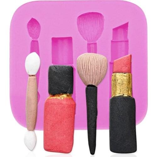 Makeup Tools Silicone Mold Lipstick Nail Polish Chocolate Party DIY Fondant Cake Decorating Tools Dessert Fondant Silicone Molds