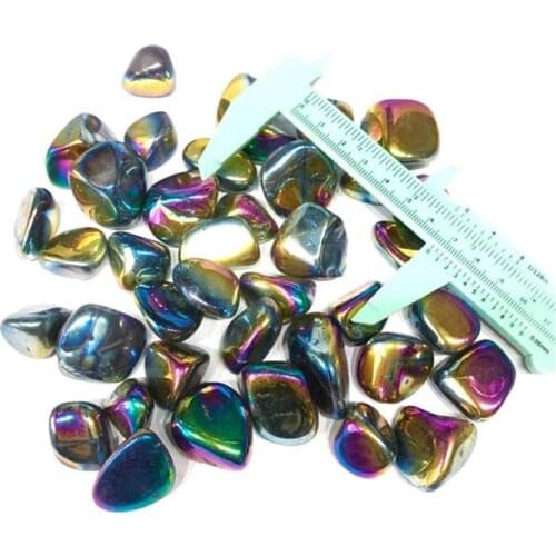 Aura Clear Quartz Tumbled Stones Crystals Natural Polished Gemstone For Decoration