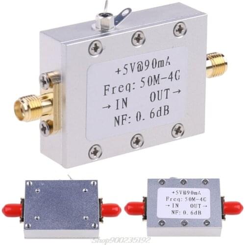 50M-4GHz Low Noise Amplifier LNA Ham Radio Module RF FM HF VHF NF=0.6dB -110dBm S01 20 Dropship