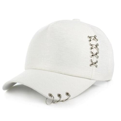 Fashion Women Sun Hat Baseball Cap White Pink Summer Outdoor Sunscreen Caps Couple Men Iron Ring Hats Snapback Hats