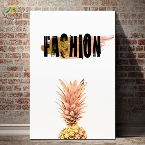 Fashion Artwork Fruit Pineapple Wall Art Canvas Painting Posters and Prints Decorative Picture Wall Pictures Decoration Home