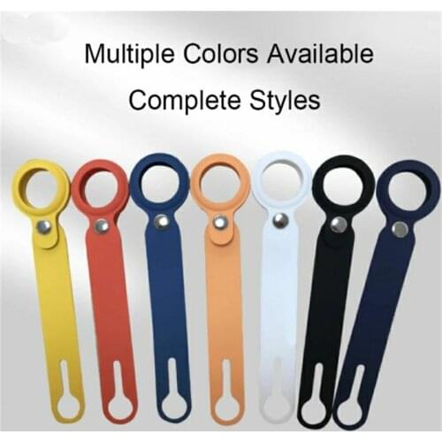 Soft Silicone Protective Loop Case For Airtag Locator Tracker Hangable Anti-lost Keychain Protective Cover For Apple Air Tags