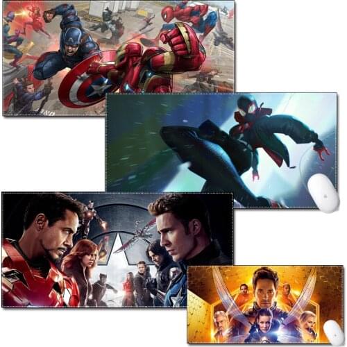 Anti-Slip PC Gamer Anime Mouse Pad Keyboard Mat Super Large Size Beast Lock-Edge Marvel Ant Man Iron Spider Carpet