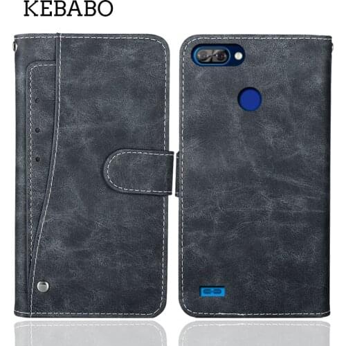 Luxury Wallet Itel A46 Case 5.45" Vintage Flip Leather Business Protective Cover For Itel A46 Case Phone Bag Card Slots