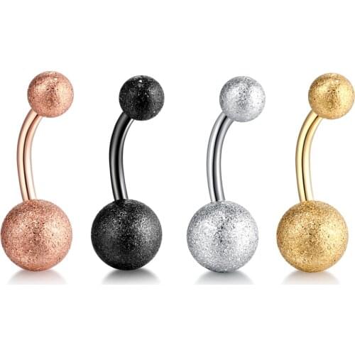 1PC Steel Belly Button Piercings Pure Color Ombligo Nombril Piercing Two Ball Navel Barbell Piercing Rings Women Fashion Jewelry