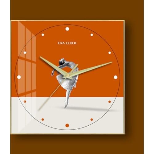 Ballet Modern Art Frane Wall clock Luxury Wall Clock Large Size Bedroom Clock Modern Design For Home Metal Frane