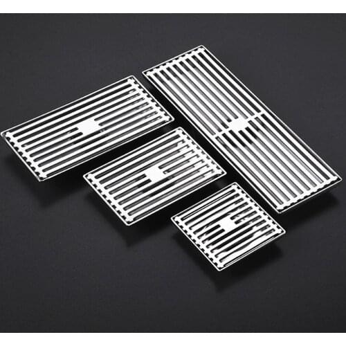 Stainless Steel Shower Floor Drains Anti-Odor Bathroom Drainage Rectangular Linear Floor Drain for Shower Room