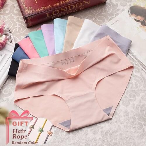 BZEL Hot 3Pcs/lot Sexy Panties Womens Set Panties Solid Female Underwear Mid-Rise Silky Ladies Briefs Comfort Seamless Panties