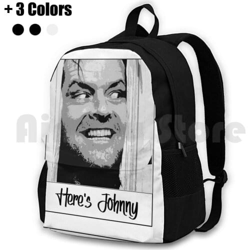 The Shining HereS Johnny Film Kino Jack Nicholson Outdoor Hiking Backpack Waterproof Camping Travel The Shining Movie Theater