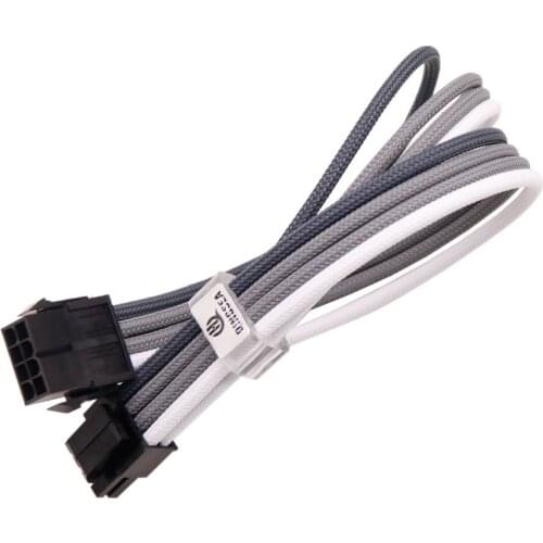 10PCS 8Pin ATX Power supply Extension Cable For CPU 4+4pin Male to 8Pin Female AWG GPU PSU Sleeved Graphics Card 30cm
