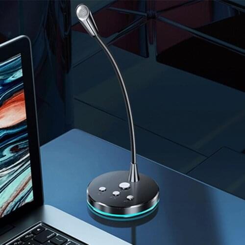 Mircophone Omnidirectional Multifunctional USB Plug/3.5mm Audio Interface High Sensitivity Computer Microphone for Gaming