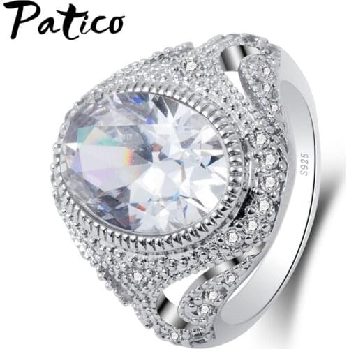New Arrival Cushion cut AAAAA Zircon cz 925 Sterling Silver Women Wedding Ring Engagement Band Party Jewelry Gift