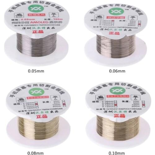 1Pc 100m Alloy Gold Molybdenum Wire Cutting Line LCD Display Screen Separator Repair