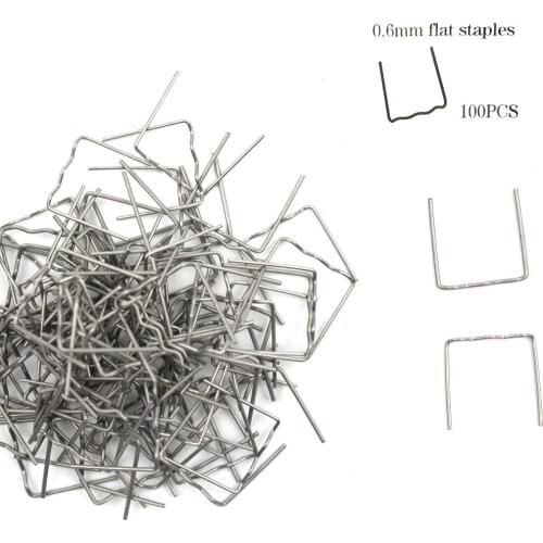 100PCS Staples Bumper Stainless Steel Welder Accessories Standard Pre Cut Metal Wave Staples Bumper Hot Plastic Stapler