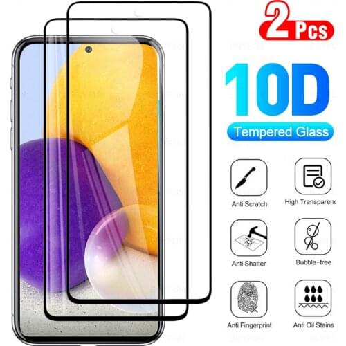 2Pcs Protective Glass For Samsung Galaxy A72 4G SM-A725F Glass Screen For Samsung Galaxy A72 5G SM-A726B Phone Protection Film