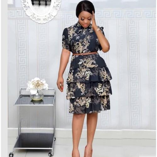 2021 African Dresses For Women African Clothes Africa Dress Print Dashiki Clothing Ankara Plus Size Africa Woman Dress S-3XL