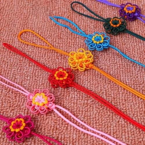 2021 Sunflower Chinese Knotting Tassel DIY Hand-made Double-layer Braiding Ornament Clothing Home Automobile Pendant Accessorie