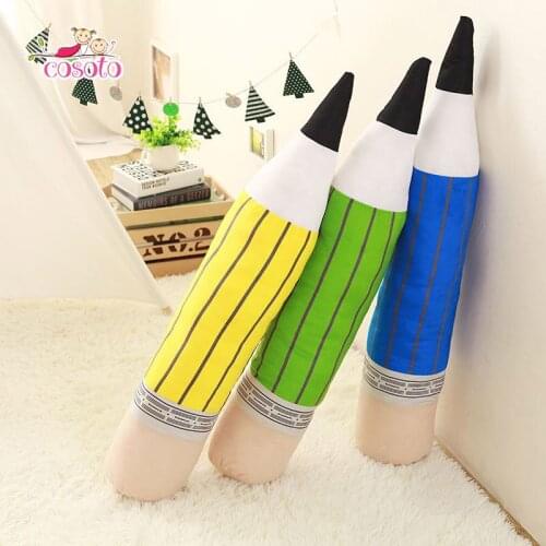 85cm Creative Pencil pillow colorful Pen Cloth Doll baby pillow Cushion sleep birthday gift