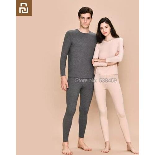 Xiaomi youpin fever antibacterial double-sided brushed underwear moisture absorption heating underwear winter warm clothing