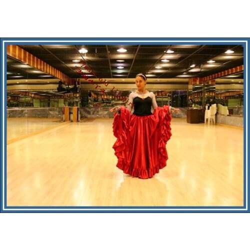 Tribal belly dance Satin silk 22yards skirt with border FH04