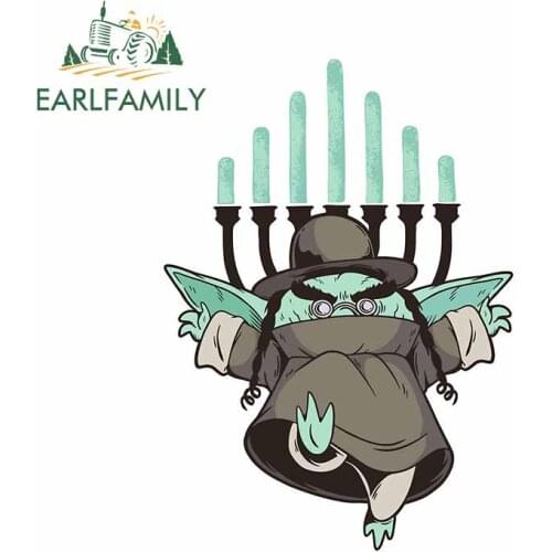 EARLFAMILY 13cm x 9.3cm for Candle Goblin Monster Car Sticker Motorcycle Surfboard Decal Personality Windshield Bumper Graphics