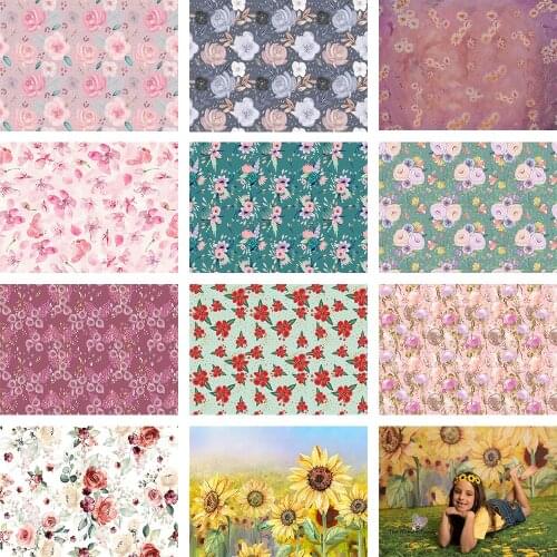 Floral Photography Backdrop Girl Artistic Photo Background Newborn Baby Cake Smash Portrait Background Girl Birthday Party Decor