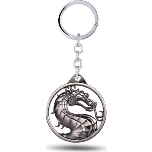 HSIC 3 Colors Gragon Hot Game Mortal Kombat Keychain Metal Key Rings For Gift Chaveiro Key Chain Jewelry for Cars Wholesale